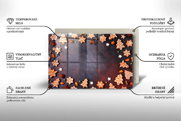 Protège plaque de cuisson Noël en pain d'épice