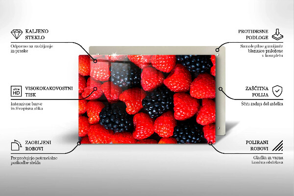 Protège plaque de cuisson Framboises et mûres