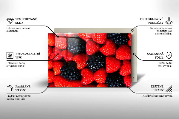 Protège plaque de cuisson Framboises et mûres