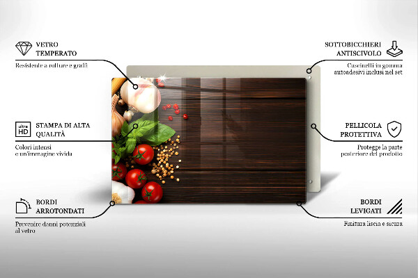 Protège plaque de cuisson Des légumes sur la table