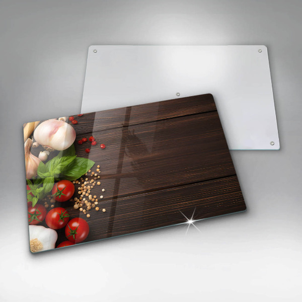 Protège plaque de cuisson Des légumes sur la table