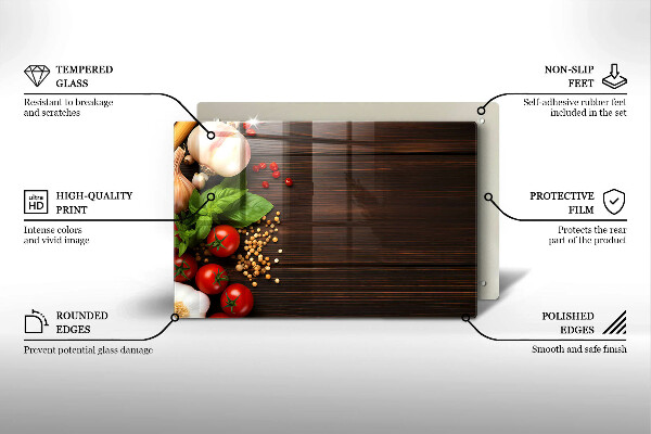 Protège plaque de cuisson Des légumes sur la table