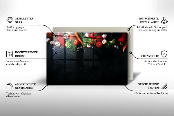 Protège plaque de cuisson Légumes colorés