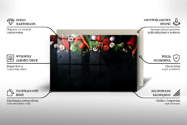 Protège plaque de cuisson Légumes colorés