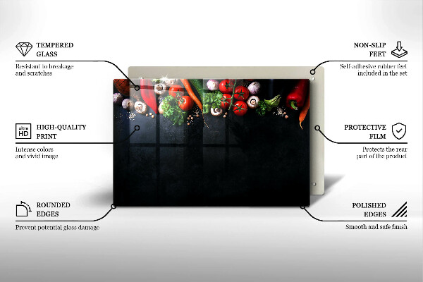 Protège plaque de cuisson Légumes colorés