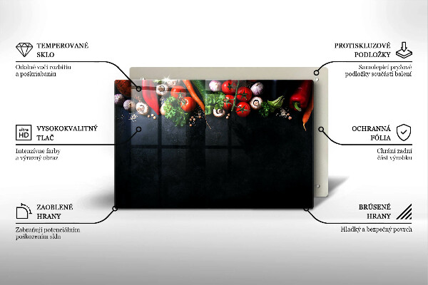 Protège plaque de cuisson Légumes colorés