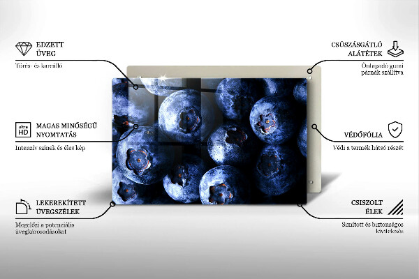 Protège plaque de cuisson Gros plan de baies-plan cu fructe de padure