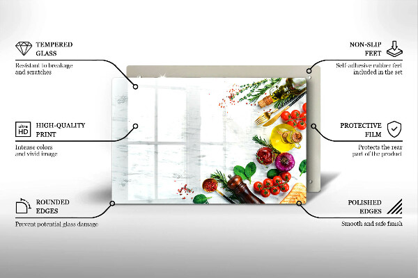 Protège plaque de cuisson Légumes et épices