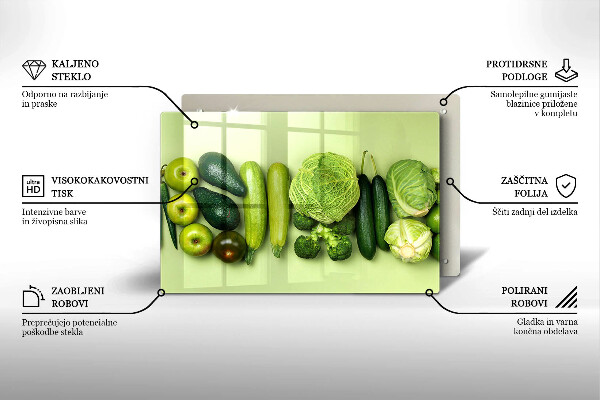 Protège plaque de cuisson Fruits et légumes verts