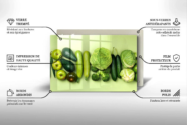 Protège plaque de cuisson Fruits et légumes verts