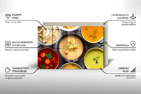 Protège plaque de cuisson Des soupes colorées