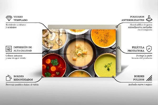 Protège plaque de cuisson Des soupes colorées