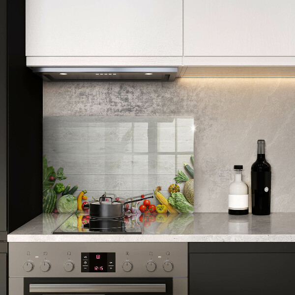 Cache plaque de cuisson Légumes sur couvertures