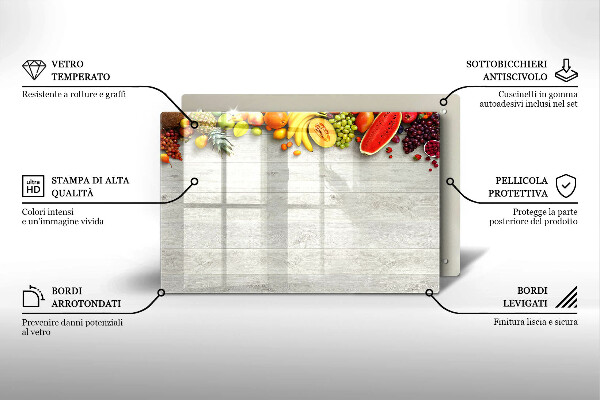 Cache plaque de cuisson Fruits sur les couvertures