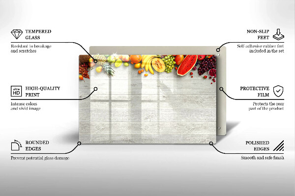 Cache plaque de cuisson Fruits sur les couvertures