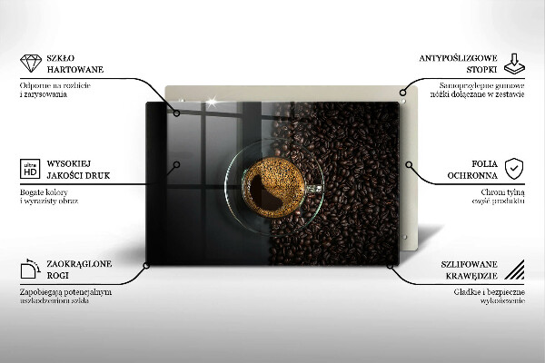 Cache plaque de cuisson Café et grains