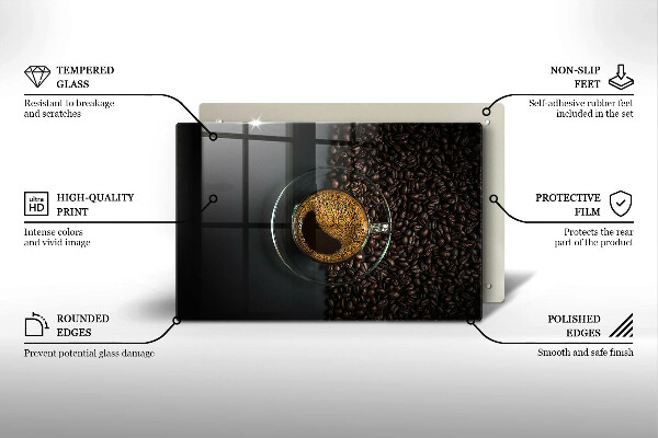 Cache plaque de cuisson Café et grains