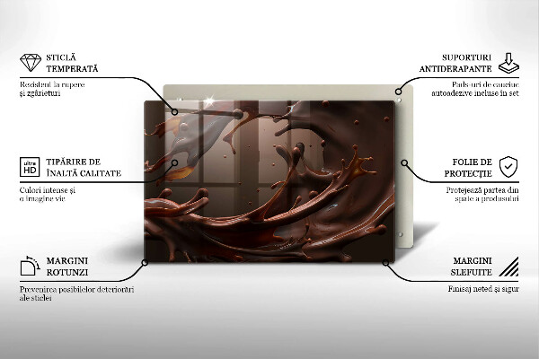 Cache plaque de cuisson Chocolat liquide