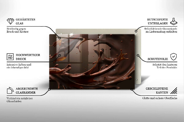 Cache plaque de cuisson Chocolat liquide