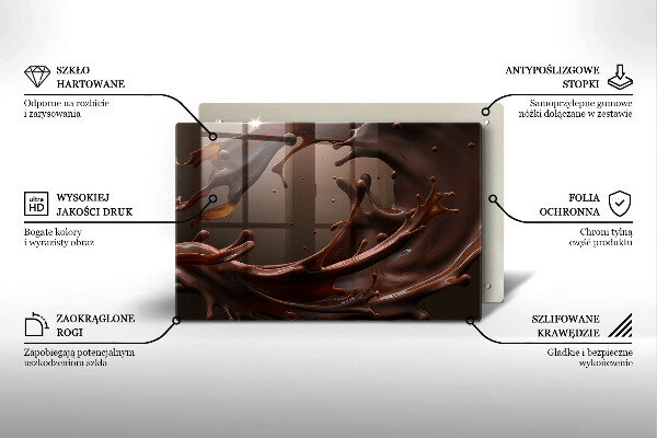 Cache plaque de cuisson Chocolat liquide