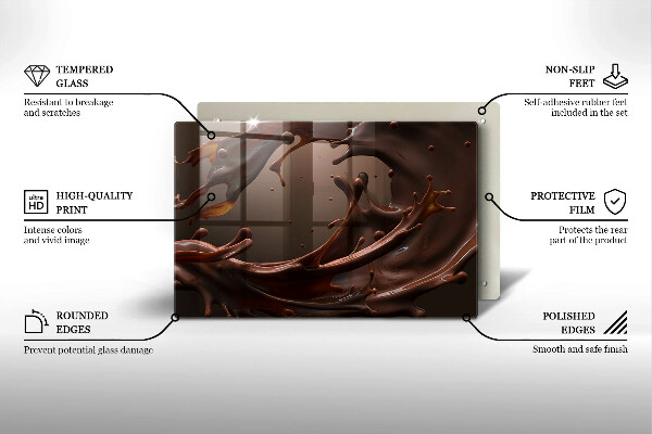 Cache plaque de cuisson Chocolat liquide