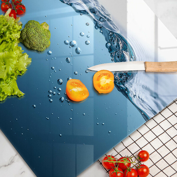 Cache plaque de cuisson L'eau bleue