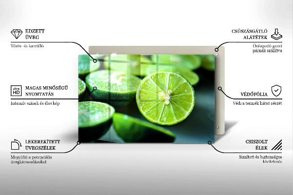 Cache plaque de cuisson Agrumes citron vert