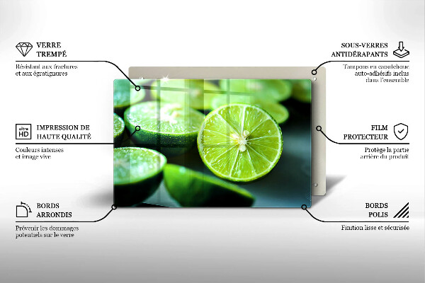 Cache plaque de cuisson Agrumes citron vert