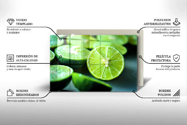 Cache plaque de cuisson Agrumes citron vert