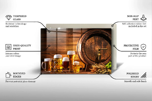 Cache plaque de cuisson Baril de bière