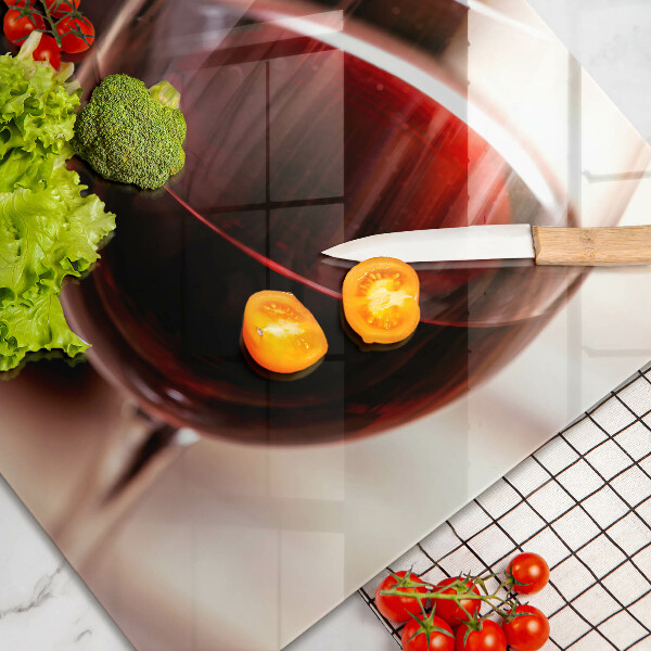 Cache plaque de cuisson Un verre de vin rouge