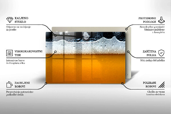 Cache plaque de cuisson Boire de la mousse de bière