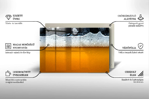 Cache plaque de cuisson Boire de la mousse de bière