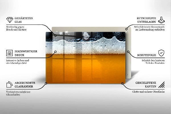 Cache plaque de cuisson Boire de la mousse de bière