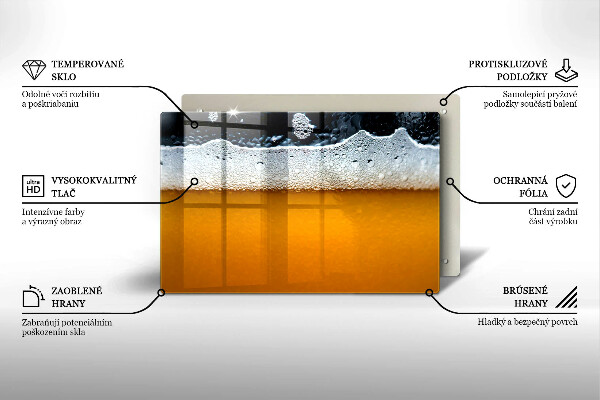 Cache plaque de cuisson Boire de la mousse de bière