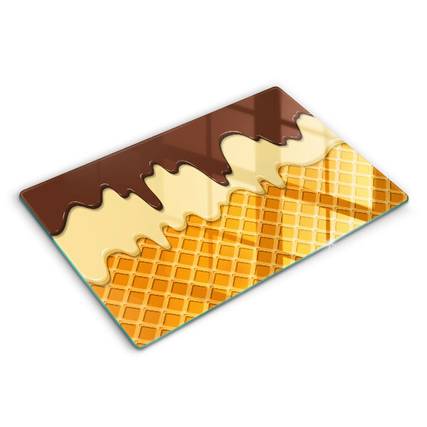 Cache plaque de cuisson Illustration de cornet de crème glacée