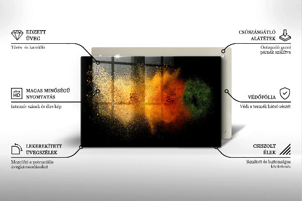 Protège plaque de cuisson Épices colorées
