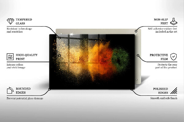 Protège plaque de cuisson Épices colorées
