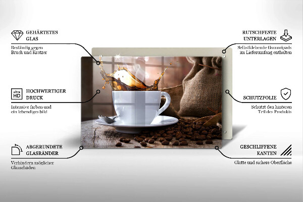 Protection plaque induction Tasse et grains de café