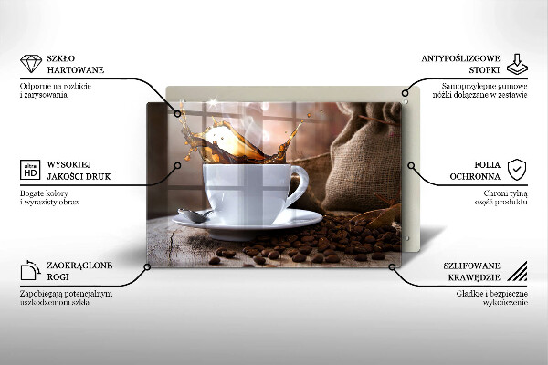 Protection plaque induction Tasse et grains de café