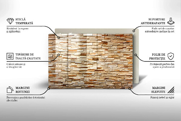 Protection plaque induction Texture des pierres décoratives