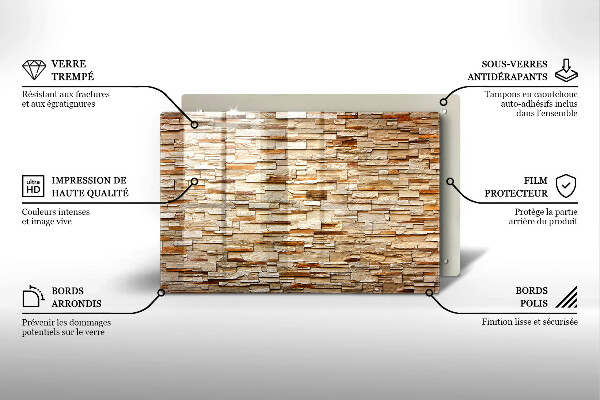 Protection plaque induction Texture des pierres décoratives