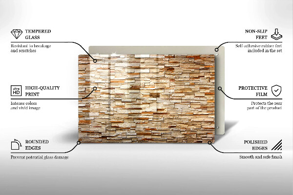 Protection plaque induction Texture des pierres décoratives