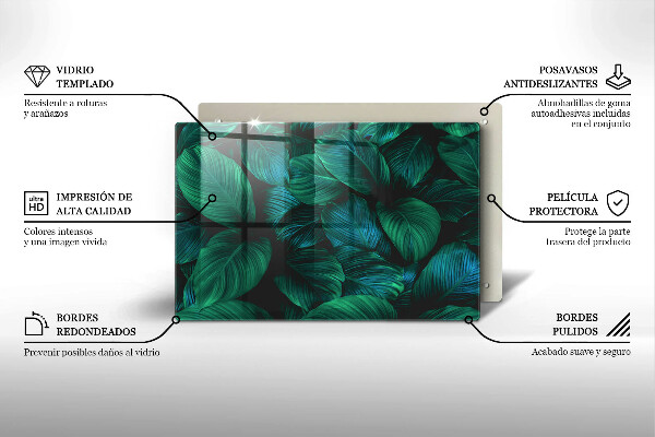 Cache plaque de cuisson Feuilles de la jungle