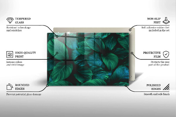 Cache plaque de cuisson Feuilles de la jungle