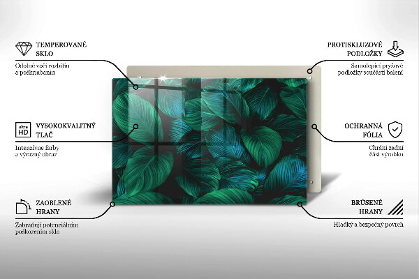 Cache plaque de cuisson Feuilles de la jungle