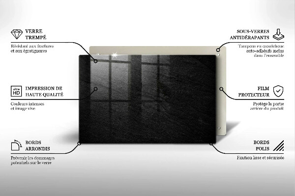 Cache plaque de cuisson texture de roche