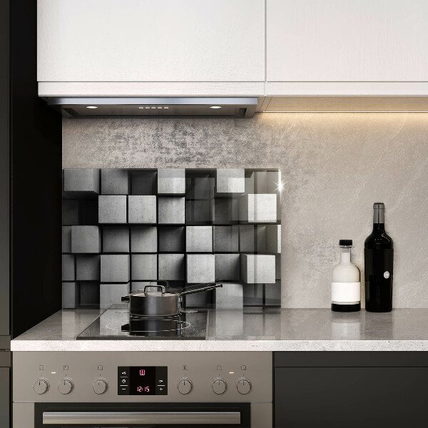 Protection plaque induction Carrés 3D abstraits