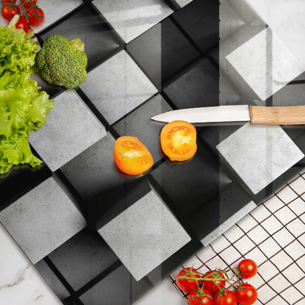 Protection plaque induction Carrés 3D abstraits