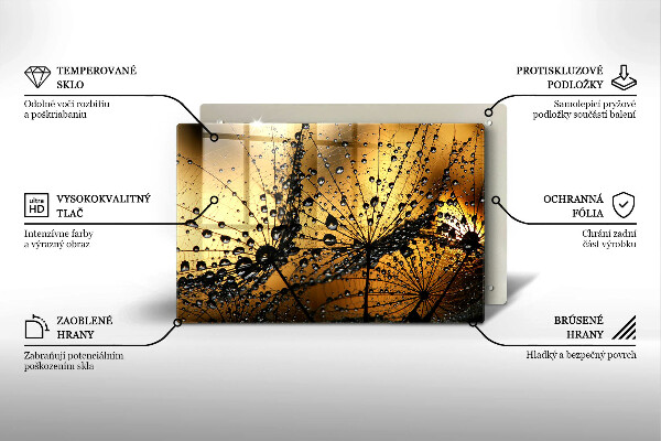 Protection plaque induction Rosée et pissenlits